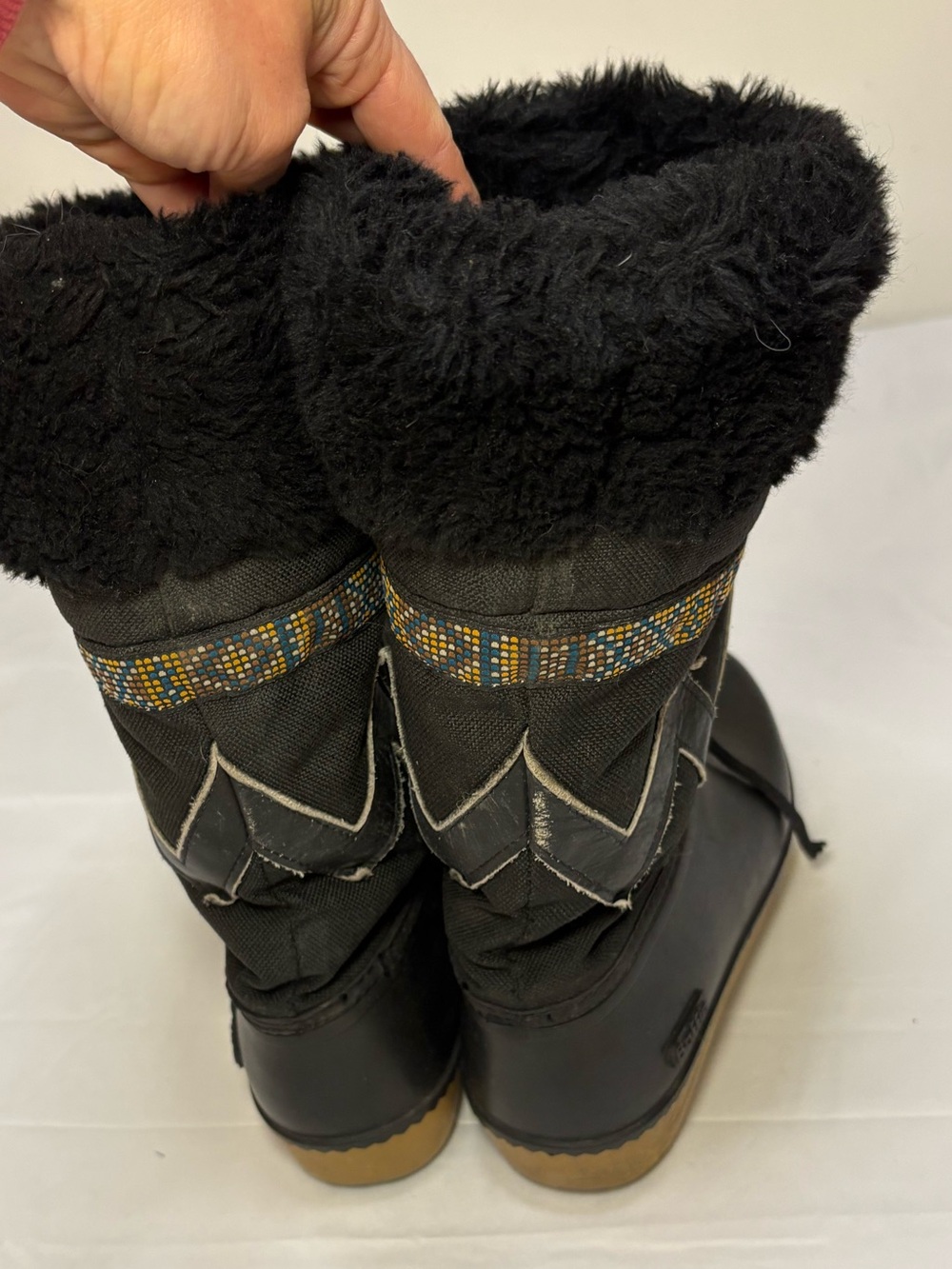 Vintage Baffin Insulated Winter Snow Boots Retro Polar Aztec Women’s 8 Canadian - Picture 5 of 10